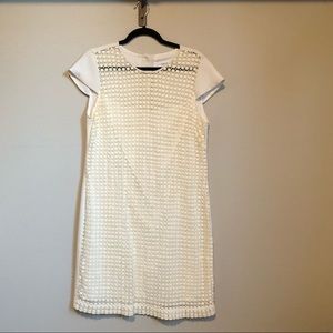 Calvin Klein White/Cream Textured Dress